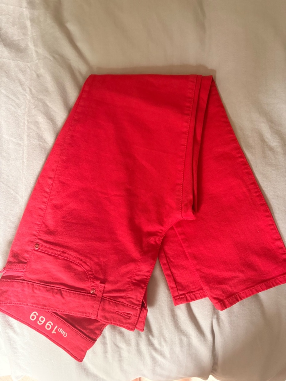 Bright Red Jeans - GAP 1969 size 8